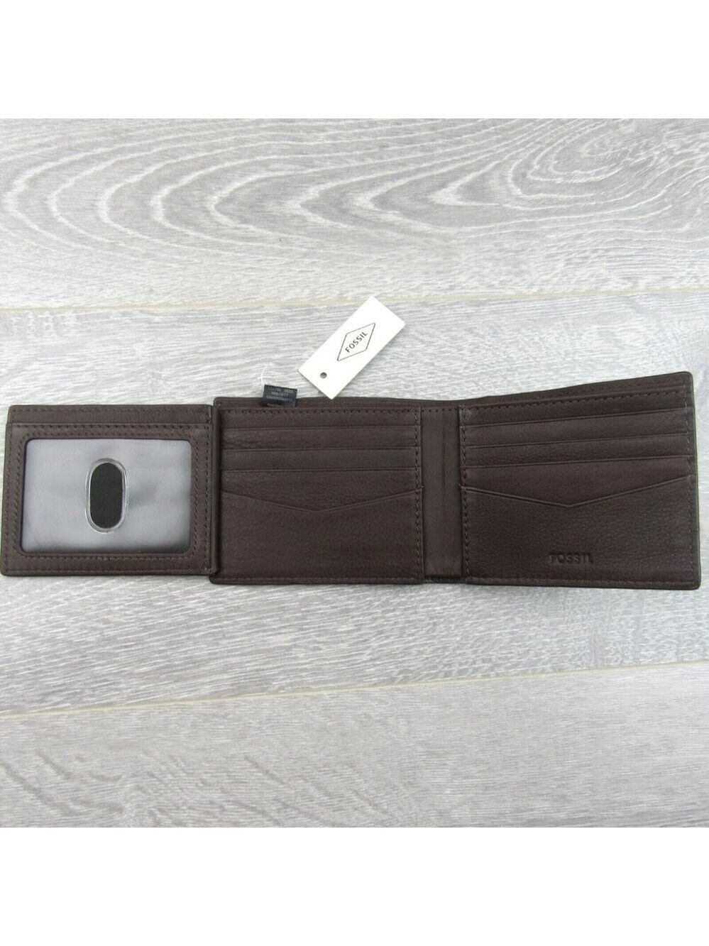 Fossil Journee Traveler Men's Brown Leather Wallet NEW - Picture 12 of 15